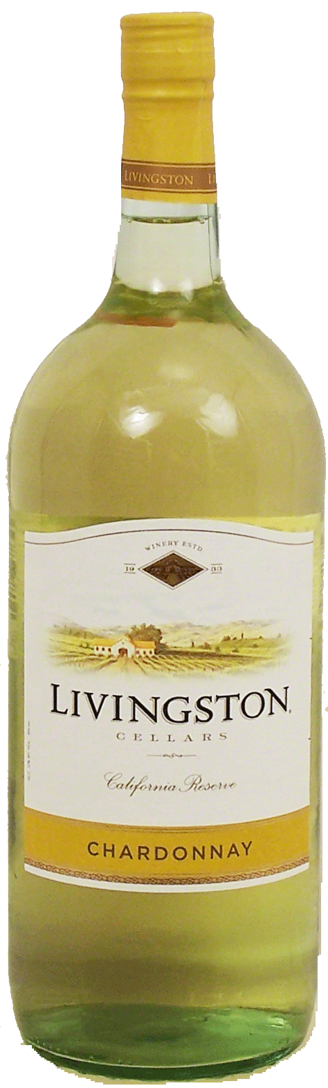 Livingston Cellars California Reserve chardonnay wine, 12% alc. by vol. Full-Size Picture